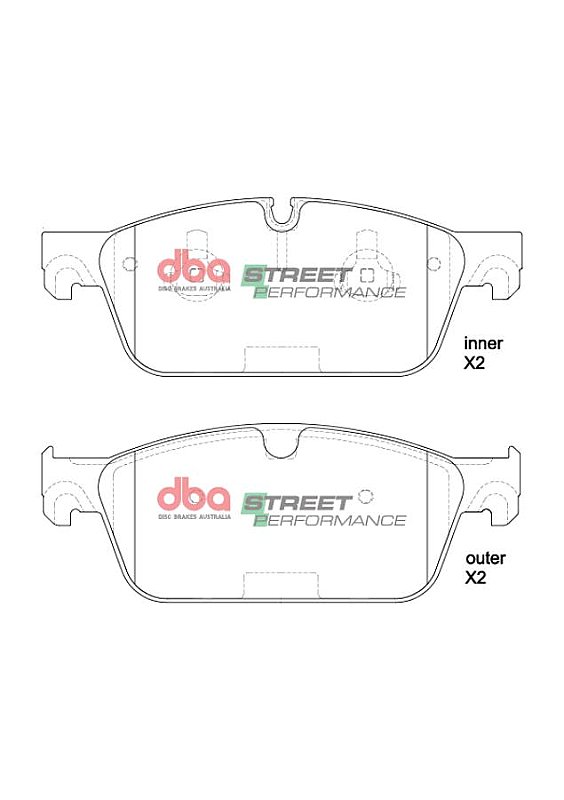 DBA Street Performance Brake Pads 192.6; 193,3mm x 72; 72mm DB15261SP - Front