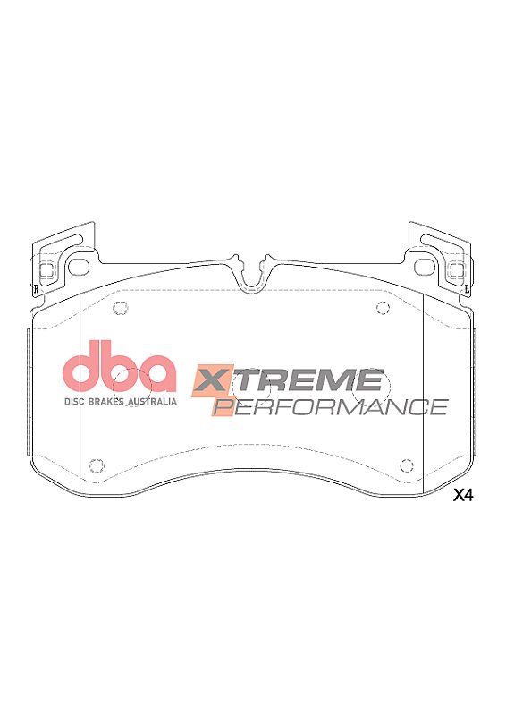 DBA Xtreme Performance Brake Pads 187.7mm x 104.7mm DB15263XP - Front