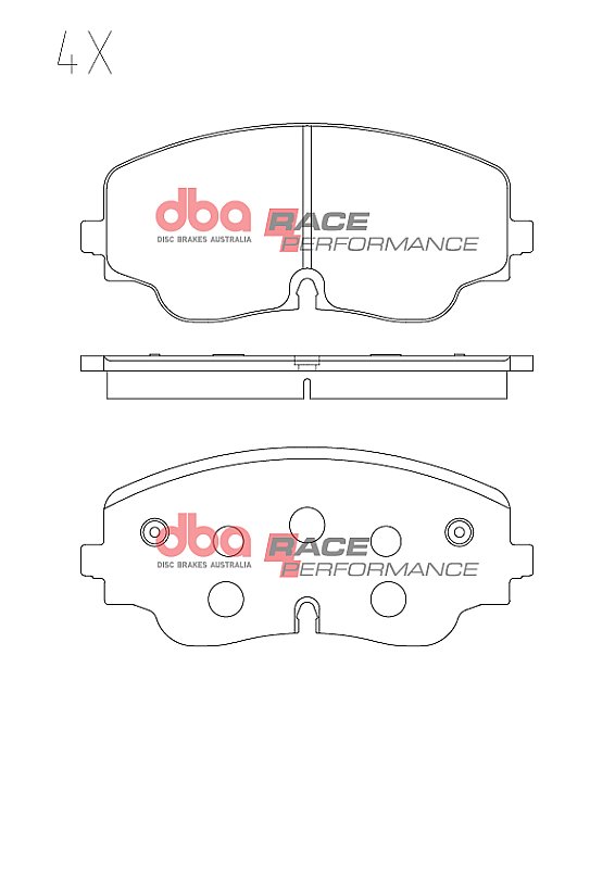 DBA Race Performance Brake Pads 178mm x 78.3mm DB15271RP - Front
