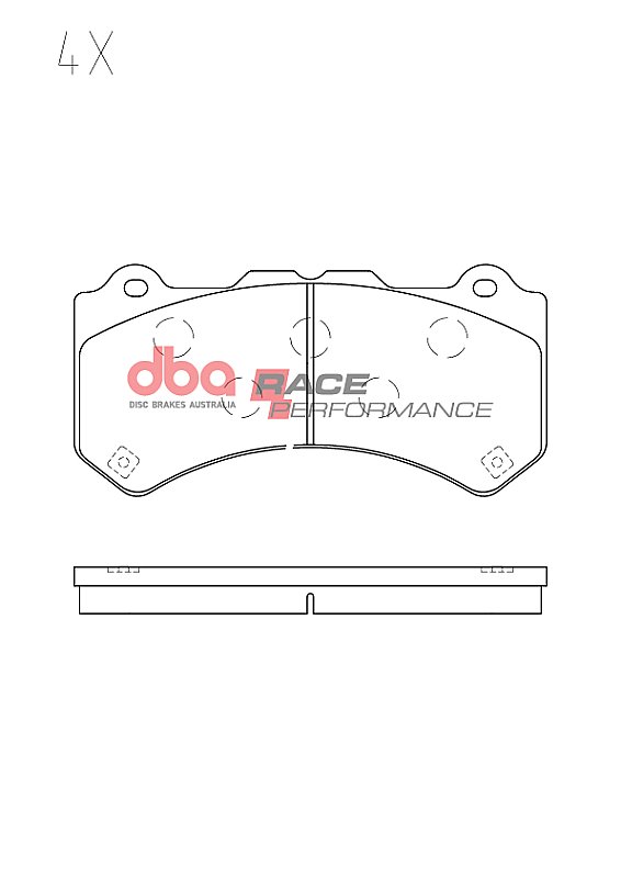 DBA Race Performance Brake Pads 189.7mm x 92.5mm DB15287RP - Front