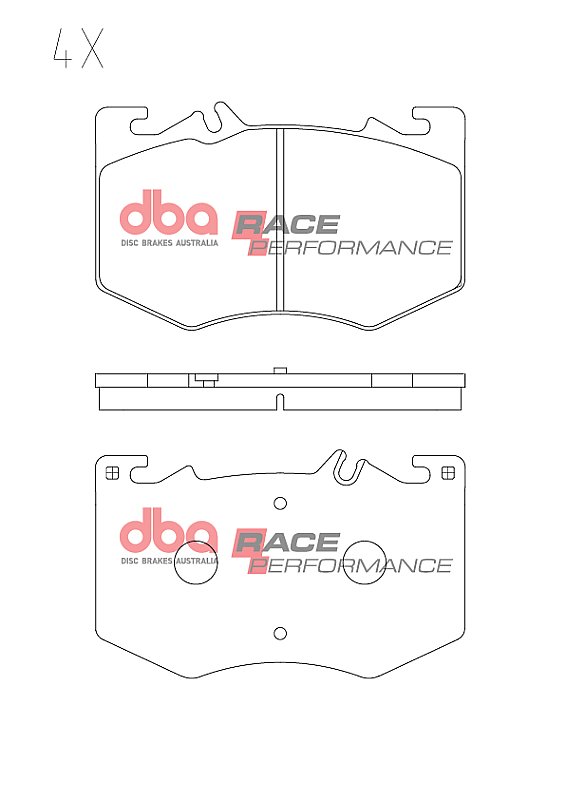 DBA Race Performance Brake Pads 154.6mm x 92.4mm DB15296RP - Front