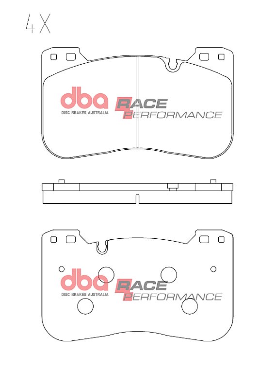 DBA Race Performance Brake Pads 184.4mm x 106.3mm DB15302RP - Front