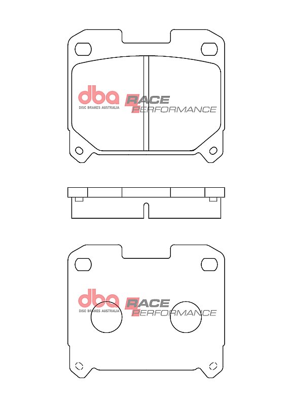 DBA Race Performance Brake Pads 80.8mm x 68.6mm DB15311RP - Rear