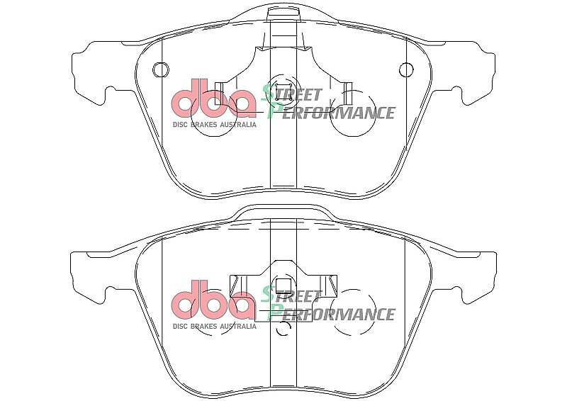 DBA Street Performance Brake Pads 155.2mm x 72mm DB1658SP - Front