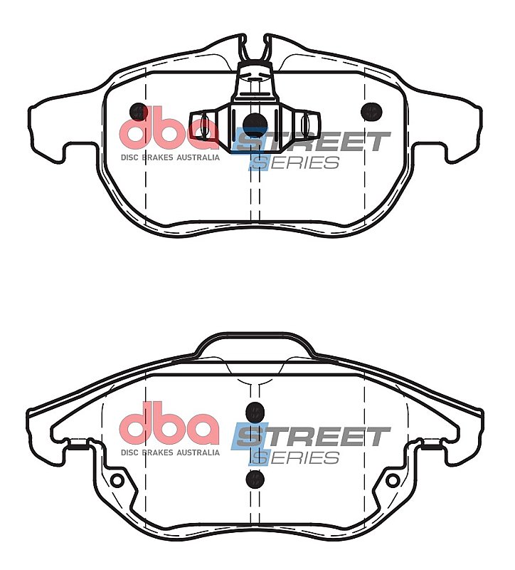 DBA Street Series Ceramic Brake Pads 155.2/156.5mm x 69.3/70.8mm DB1664SS - Front