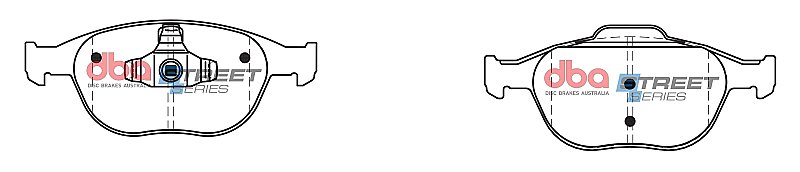 DBA Street Series Ceramic Brake Pads 156.6mm x 62.4mm DB1666SS - Front