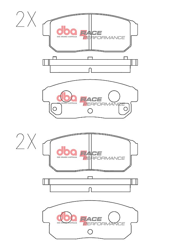 DBA Race Performance Brake Pads 105.7mm x 43mm DB1671RP - Rear