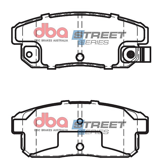 DBA Street Series Ceramic Brake Pads 105.7mm x 43mm DB1671SS - Rear