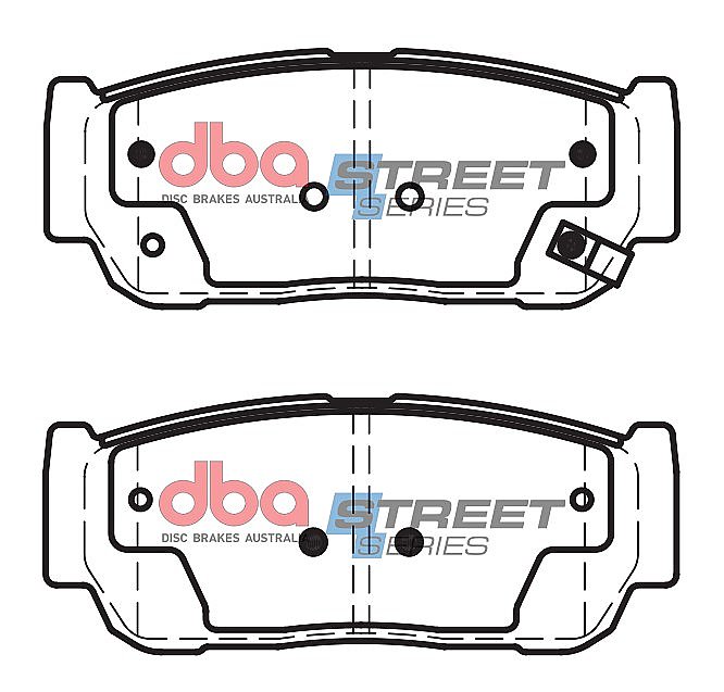 DBA Street Series Ceramic Brake Pads 118.6mm x 48.1mm DB1673SS - Rear