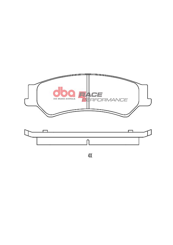 DBA Race Performance Brake Pads 151.6mm x 51.7mm DB1675RP - Rear
