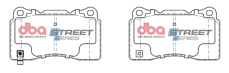 DBA Street Series Ceramic Brake Pads 131.8mm x 77.3mm DB1678SS - Front