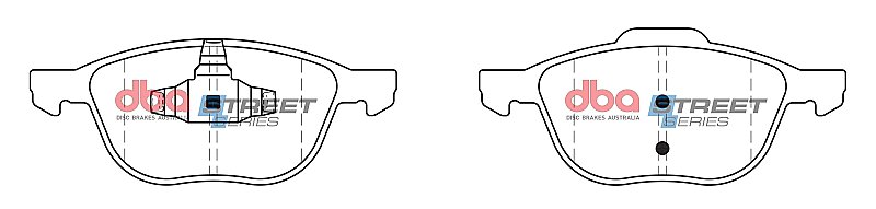 DBA Street Series Ceramic Brake Pads 155.2/156.5mm x 62.4/67mm DB1679SS - Front