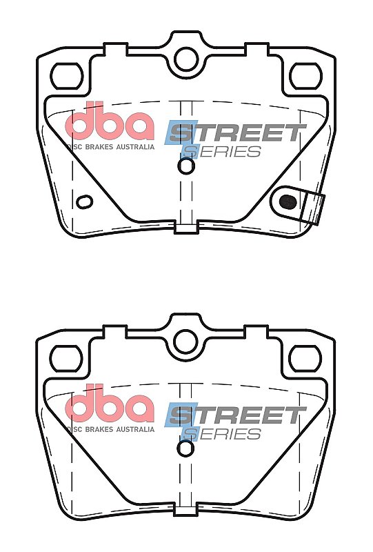 DBA Street Series Ceramic Brake Pads 78.5mm x 54.1mm DB1680SS - Rear