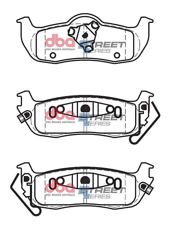 DBA Street Series Ceramic Brake Pads 142.5/142.5mm x 52.1/48.4mm DB1685SS - Rear