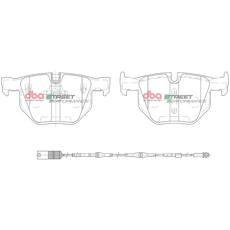 DBA Street Performance Brake Pads 121.9mm x 58mm DB1694SP - Rear