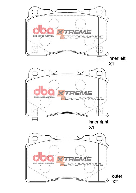 DBA Xtreme Performance Brake Pads 131.8mm x 77.8mm DB1695XP - Front