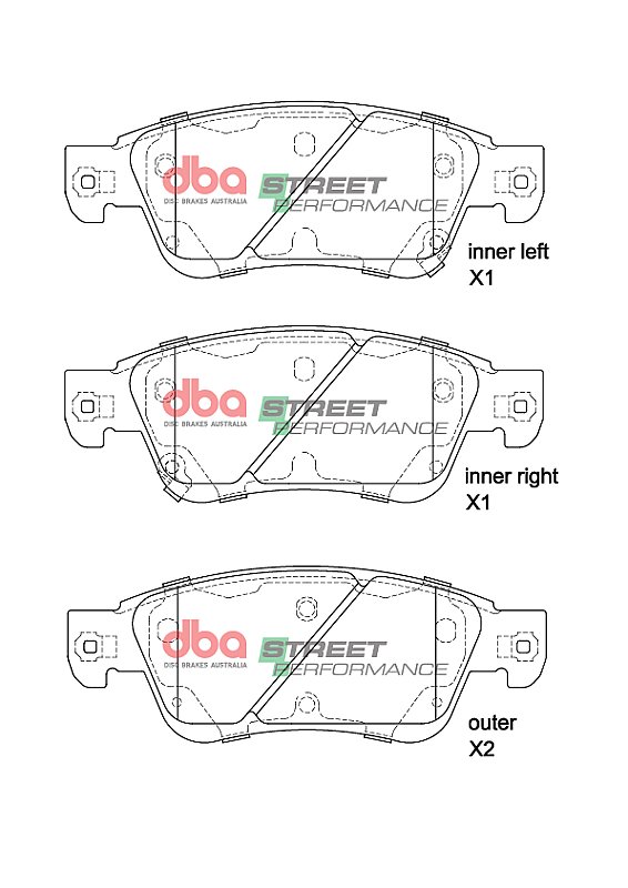 DBA Street Performance Brake Pads 159mm x 58.7mm DB1698SP - Front