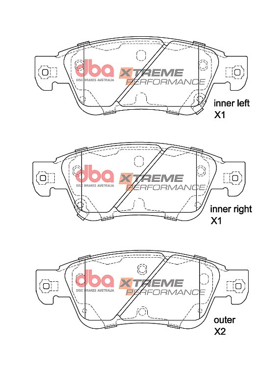 DBA Xtreme Performance Brake Pads 158.4mm x 58.5mm DB1698XP - Front