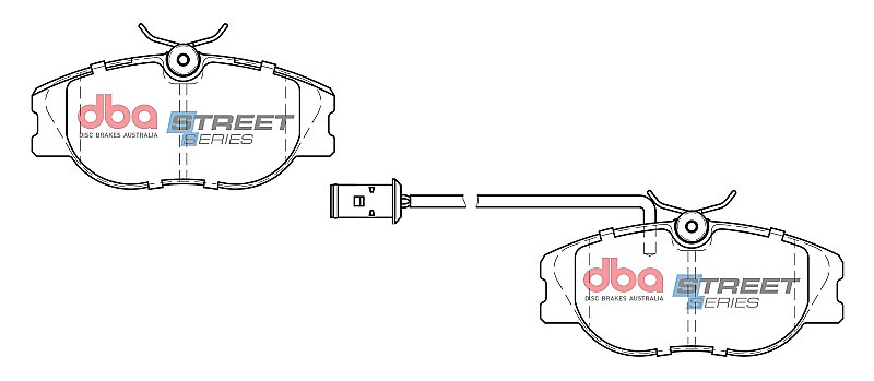 DBA Street Series Ceramic Brake Pads 129.8mm x 58.9mm DB1704SS - Front