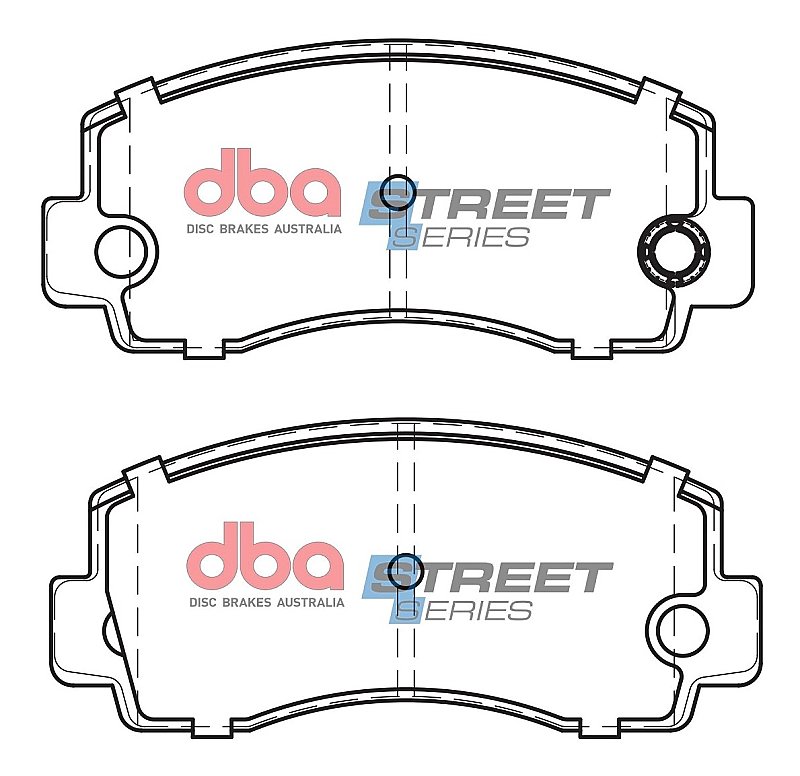 DBA Street Series Ceramic Brake Pads 128.1mm x 56.2mm DB170SS - Front