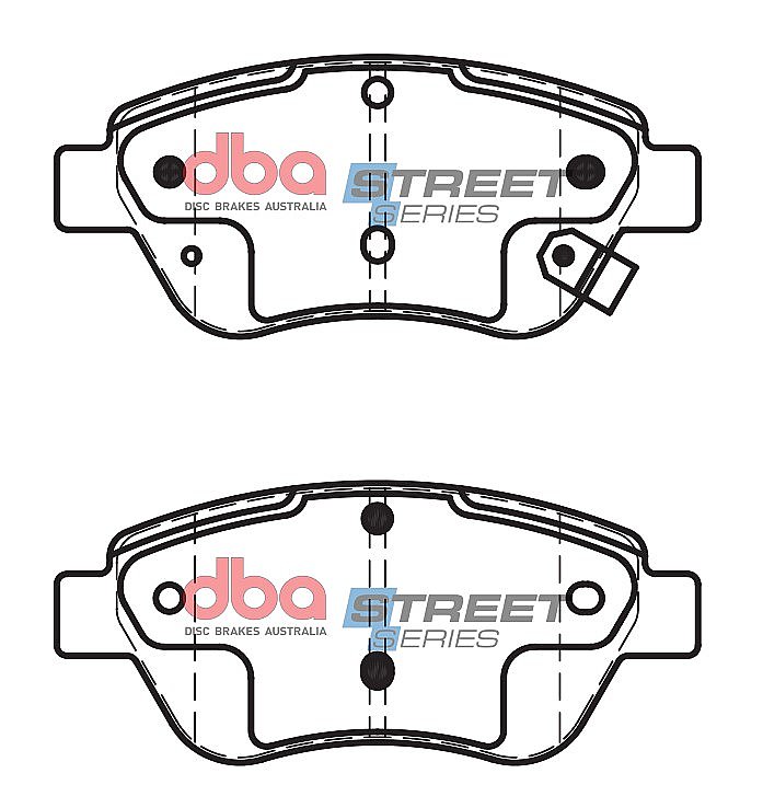 DBA Street Series Ceramic Brake Pads 123mm x 53.6mm DB1712SS - Front