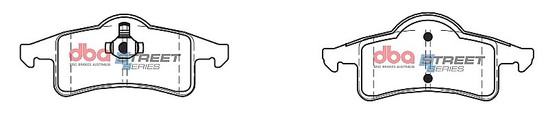 DBA Street Series Ceramic Brake Pads 139.4/141.4mm x 55.2/59.2mm DB1717SS - Rear