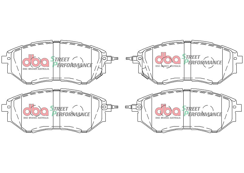 DBA Street Performance Brake Pads 157mm x 63.4mm DB1722SP - Front