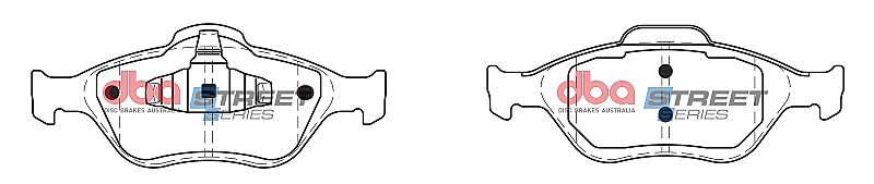 DBA Street Series Ceramic Brake Pads 150.2mm x 61.3mm DB1724SS - Front