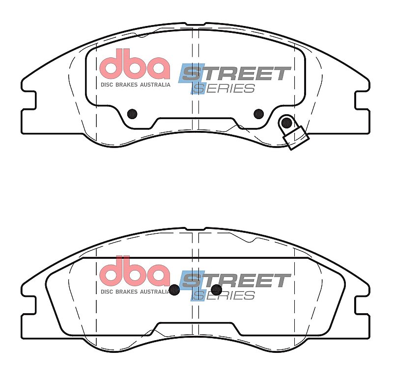 DBA Street Series Ceramic Brake Pads 164.5mm x 59.1mm DB1727SS - Front