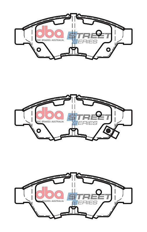DBA Street Series Ceramic Brake Pads 136.6mm x 52.8mm DB1733SS - Front