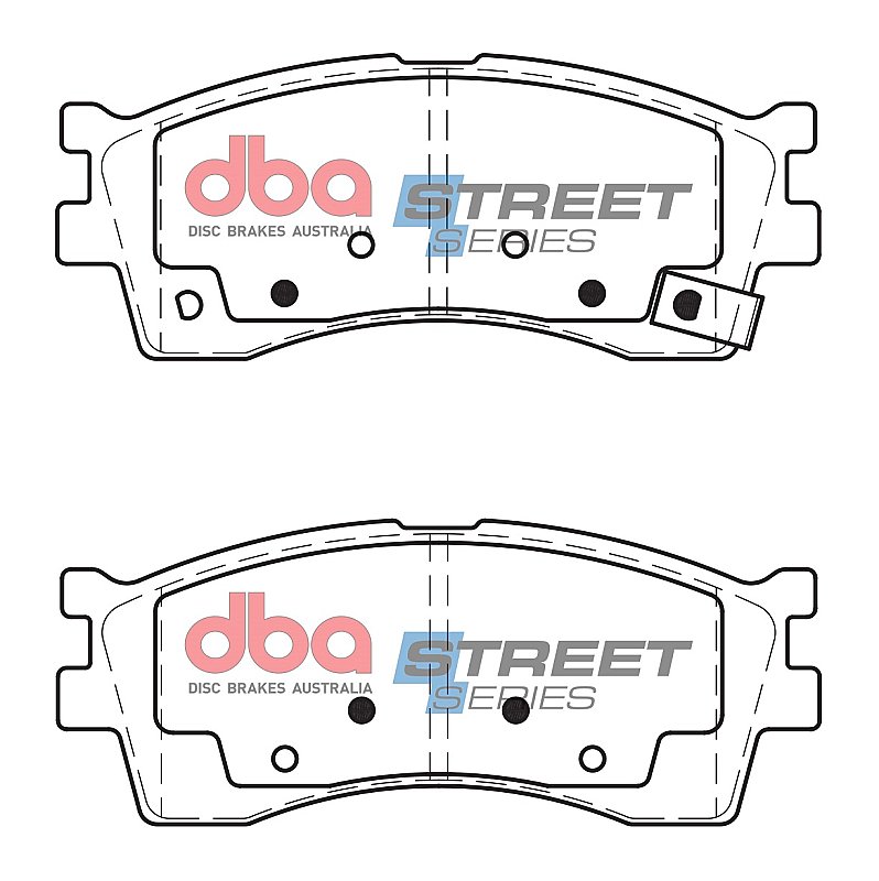 DBA Street Series Ceramic Brake Pads 129.2mm x 51.4mm DB1753SS - Front