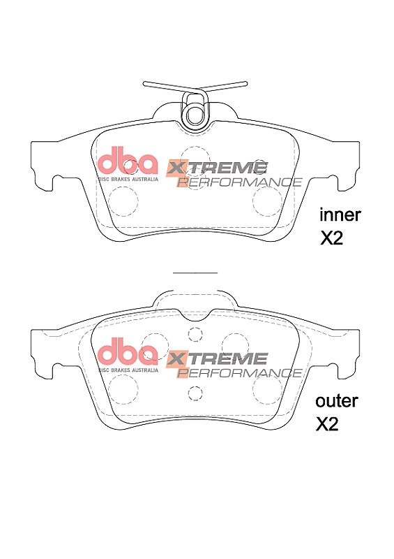 DBA Xtreme Performance Brake Pads 123mm x 51.9mm DB1763XP - Rear