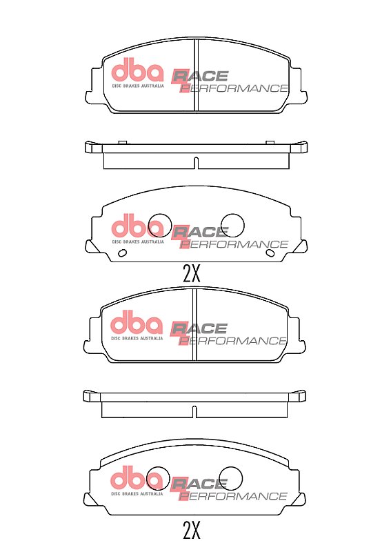 DBA Race Performance Brake Pads 153.4mm x 52.6mm DB1765RP - Front
