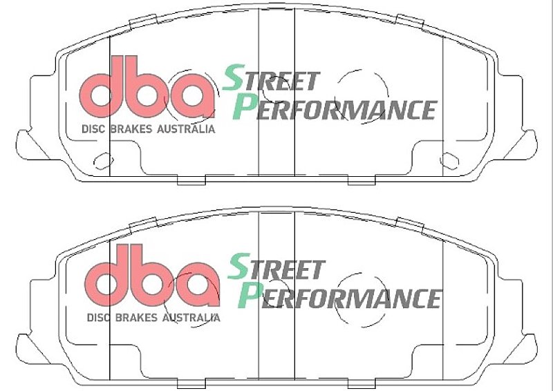 DBA Street Performance Brake Pads 153.4mm x 52.6mm DB1765SP - Front