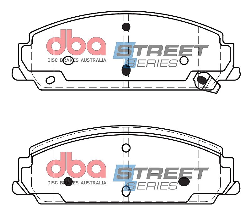 DBA Street Series Ceramic Brake Pads 153.4mm x 52.6mm DB1765SS - Front