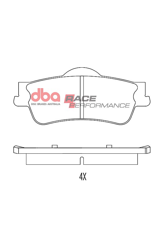 DBA Race Performance Brake Pads 121.3mm x 51mm DB1766RP - Rear