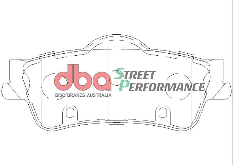 DBA Street Performance Brake Pads 121.3mm x 51mm DB1766SP - Rear