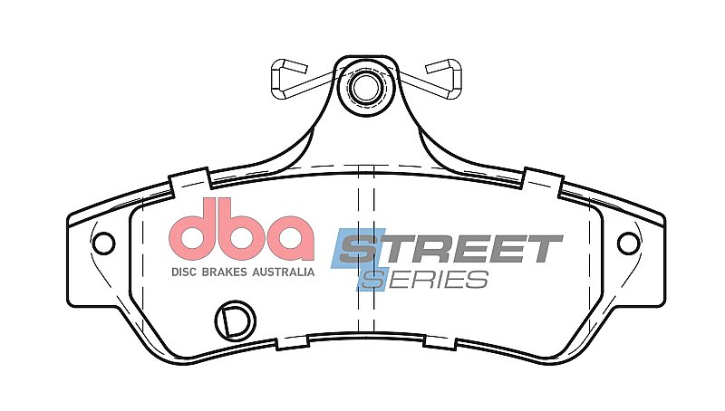 DBA Street Series Ceramic Brake Pads 113.8mm x 58.7mm DB1779SS - Rear