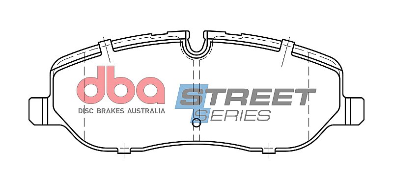 DBA Street Series Semi-Metallic Brake Pads 162.6mm x 58.6mm DB1780SS - Front
