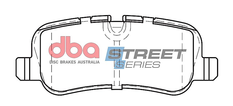 DBA Street Series Ceramic Brake Pads 116.8mm x 46.4mm DB1781SS - Rear
