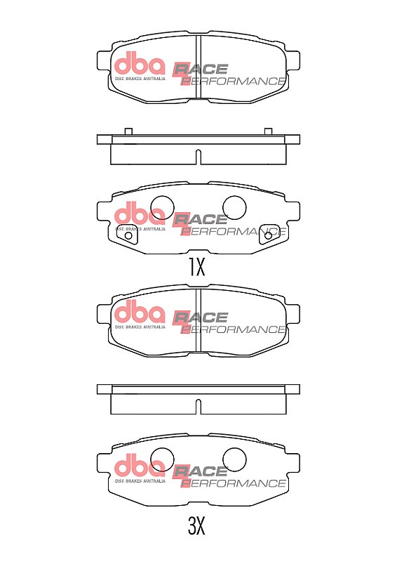 DBA Race Performance Brake Pads 110.4mm x 39.6mm DB1789RP - Rear