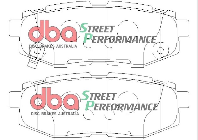 DBA Street Performance Brake Pads 110.4mm x 40mm DB1789SP - Rear