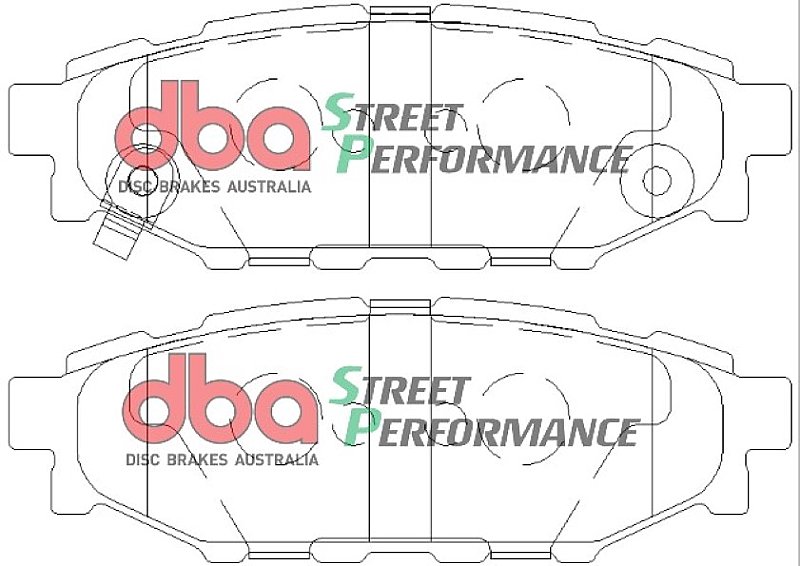 DBA Street Performance Brake Pads 110.4mm x 37.5mm DB1803SP - Rear