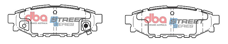 DBA Street Series Ceramic Brake Pads 110.5mm x 37.3mm DB1803SS - Rear
