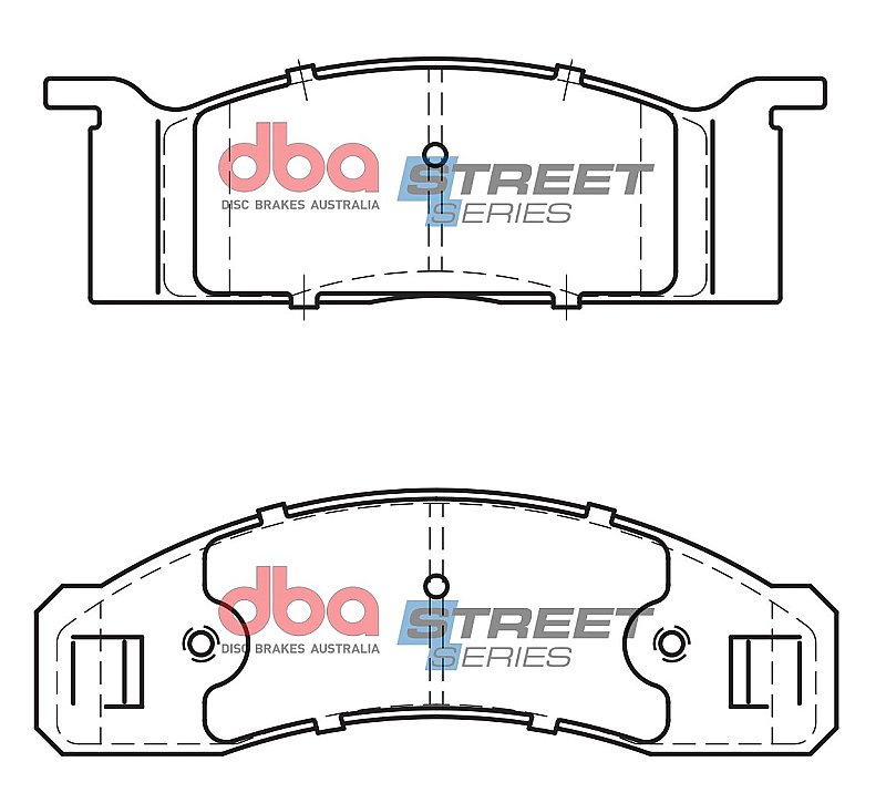 DBA Street Series Ceramic Brake Pads 177.9/182.8mm x 55.7/60.3mm DB1807SS - Front