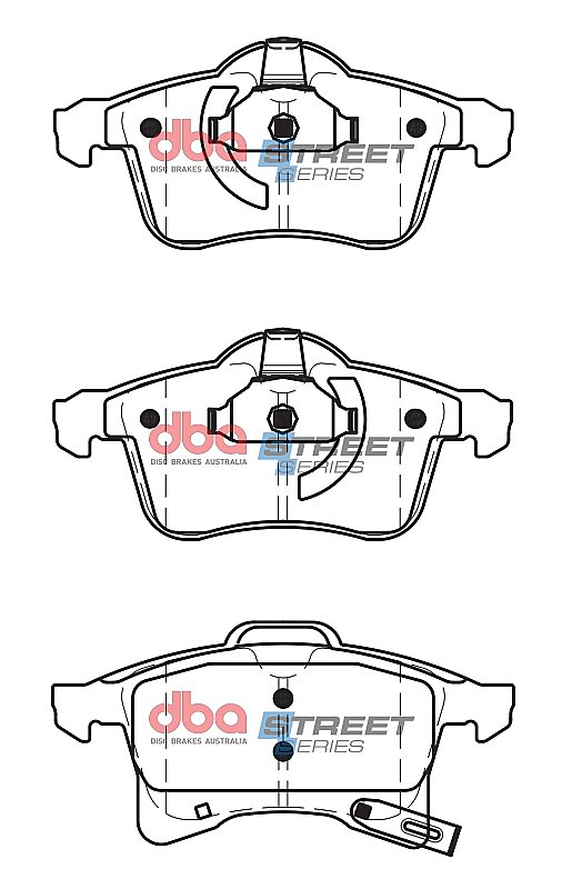 DBA Street Series Ceramic Brake Pads 155.2/156.4mm x 69.5/76mm DB1808SS - Front
