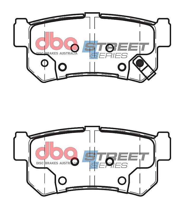 DBA Street Series Ceramic Brake Pads 98.5mm x 43mm DB1814SS - Rear