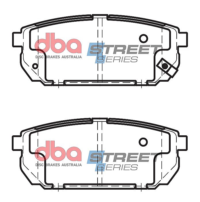 DBA Street Series Ceramic Brake Pads 118.1mm x 47.4mm DB1816SS - Rear