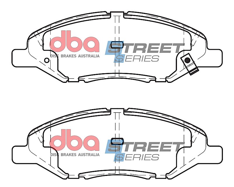 DBA Street Series Ceramic Brake Pads 144.3mm x 48.6mm DB1819SS - Front