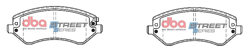 DBA Street Series Ceramic Brake Pads 146.8mm x 59.5mm DB1828SS - Front